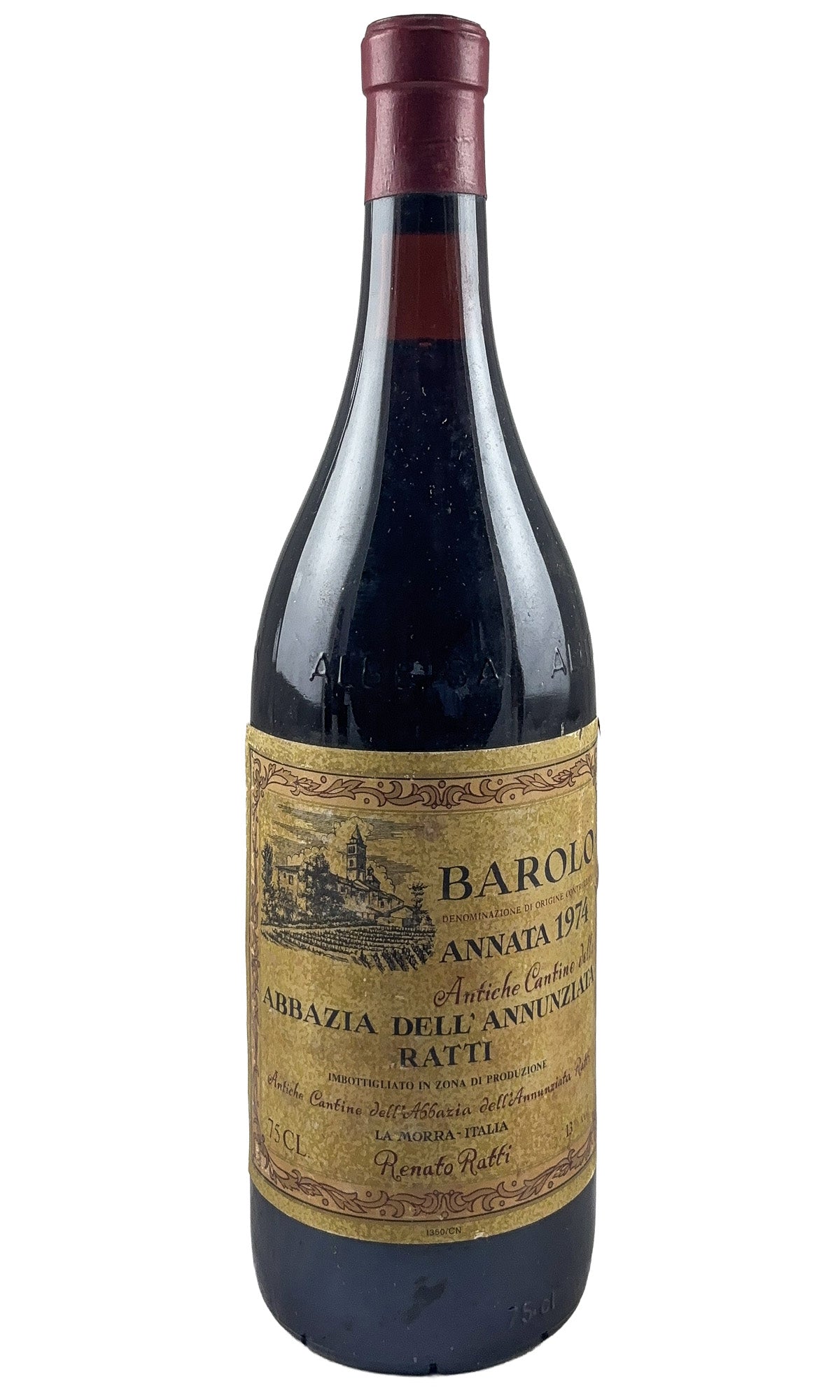 Bottle of Renato Ratti, Barolo Abbaza Dell'Annunziata, 1974 - Red Wine - Flatiron Wines & Spirits - New York