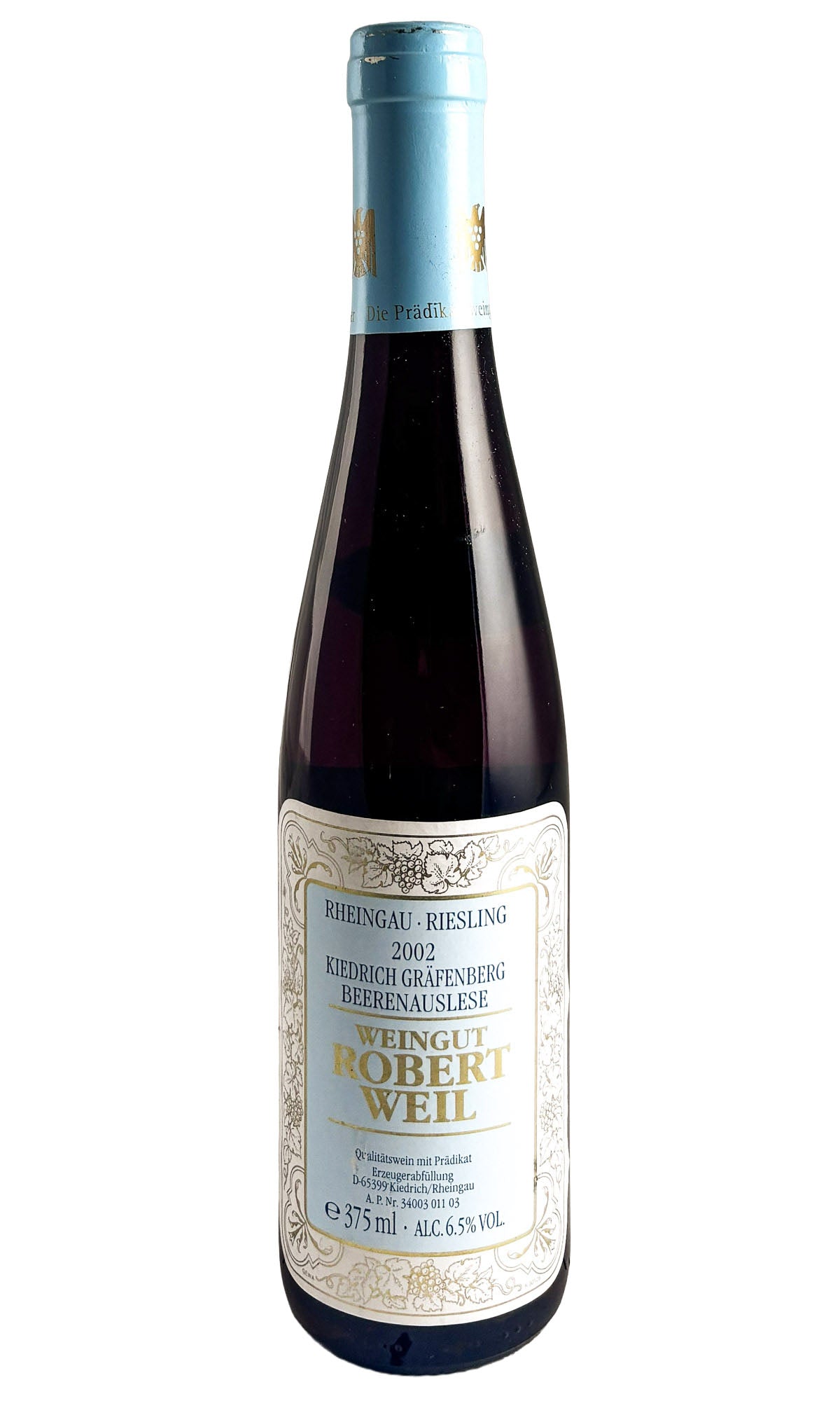 Bottle of Robert Weil, Kiedricher Gräfenberg Riesling Beerenauslese, 2002 (375ml) - Dessert Wine - Flatiron Wines & Spirits - New York