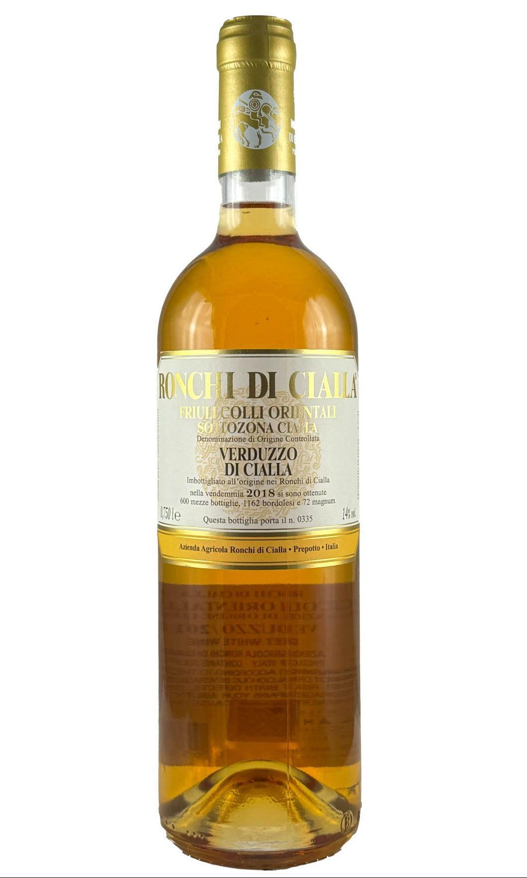 Bottle of Ronchi Di Cialla, Verduzzo, 2018 - White Wine - Flatiron Wines & Spirits - New York