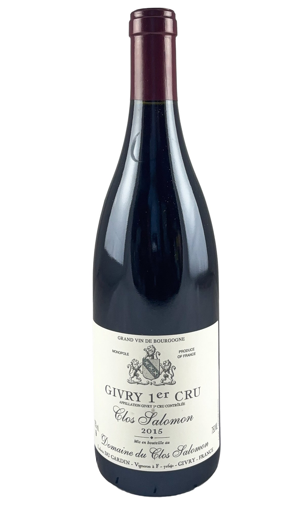 Bottle of Salomon, Givry 1er Cru Clos Salomon, 2015 - Red Wine - Flatiron Wines & Spirits - New York
