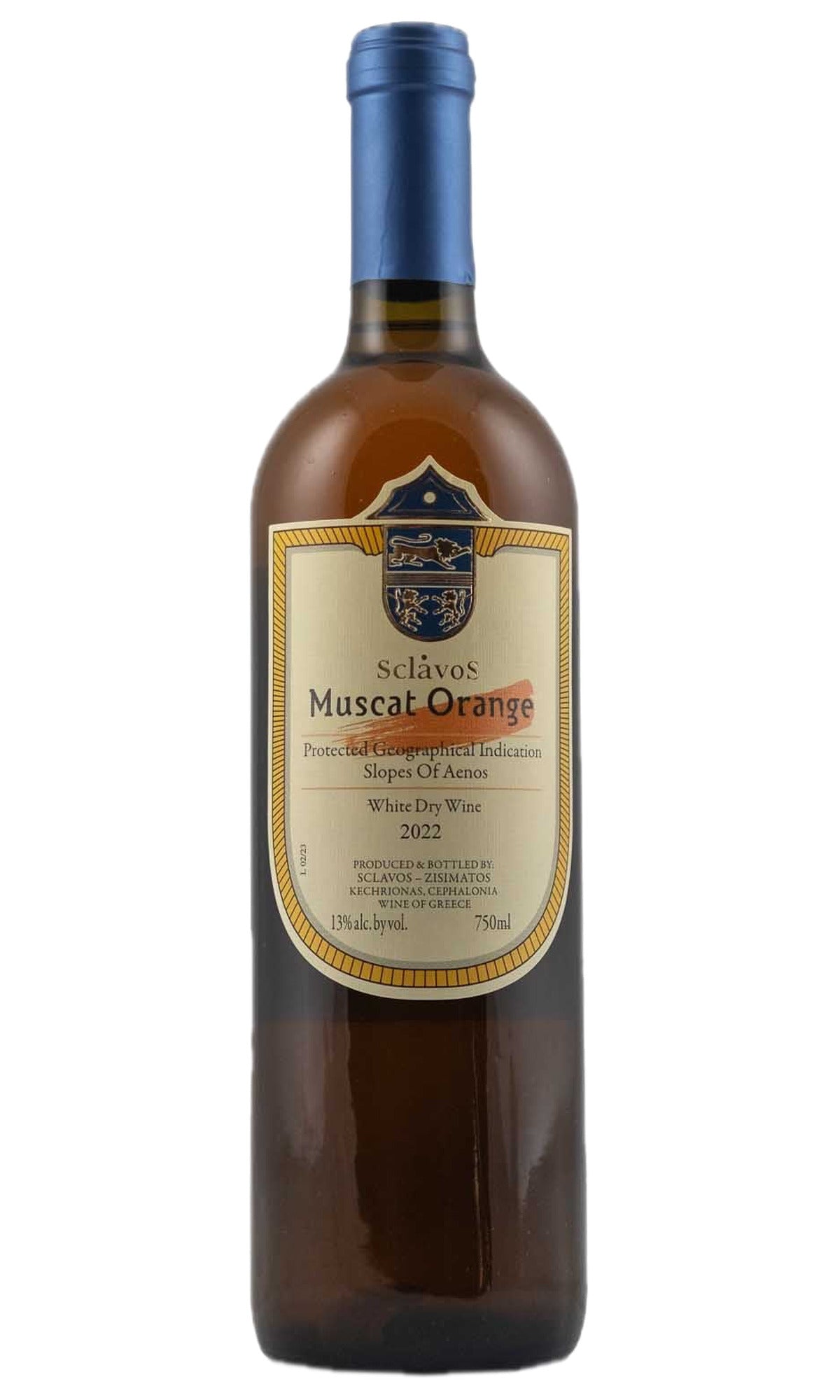 Bottle of Sklavos Wines (Sclavos / Sclavus), Orange Muscat, 2022 - Orange Wine - Flatiron Wines & Spirits - New York