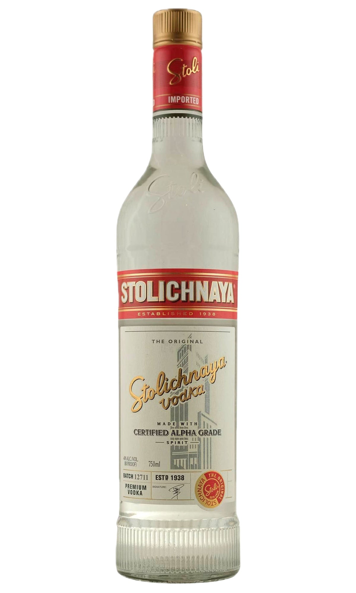Bottle of Stolichnaya, Vodka - Spirit - Flatiron Wines & Spirits - New York