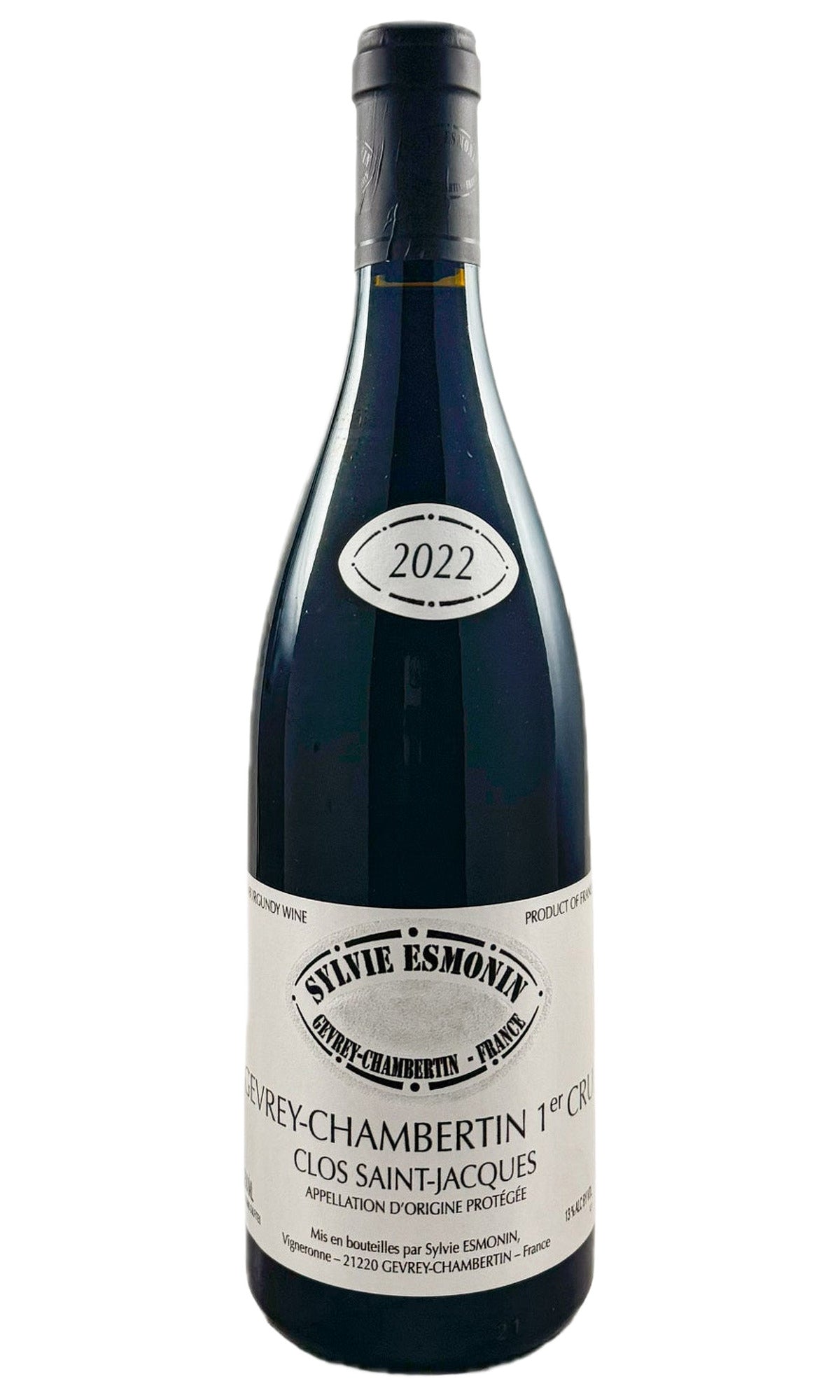 Bottle of Sylvie Esmonin, Gevrey-Chambertin 1er Cru Clos Saint Jacques, 2022 - Red Wine - Flatiron Wines & Spirits - New York