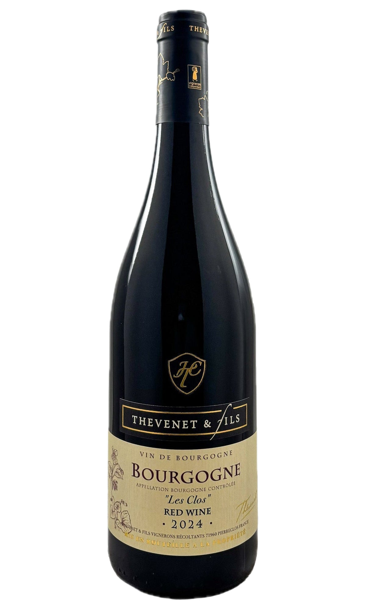 Bottle of Thevenet et Fils, Bourgogne Rouge Les Clos, 2024 - Red Wine - Flatiron Wines & Spirits - New York