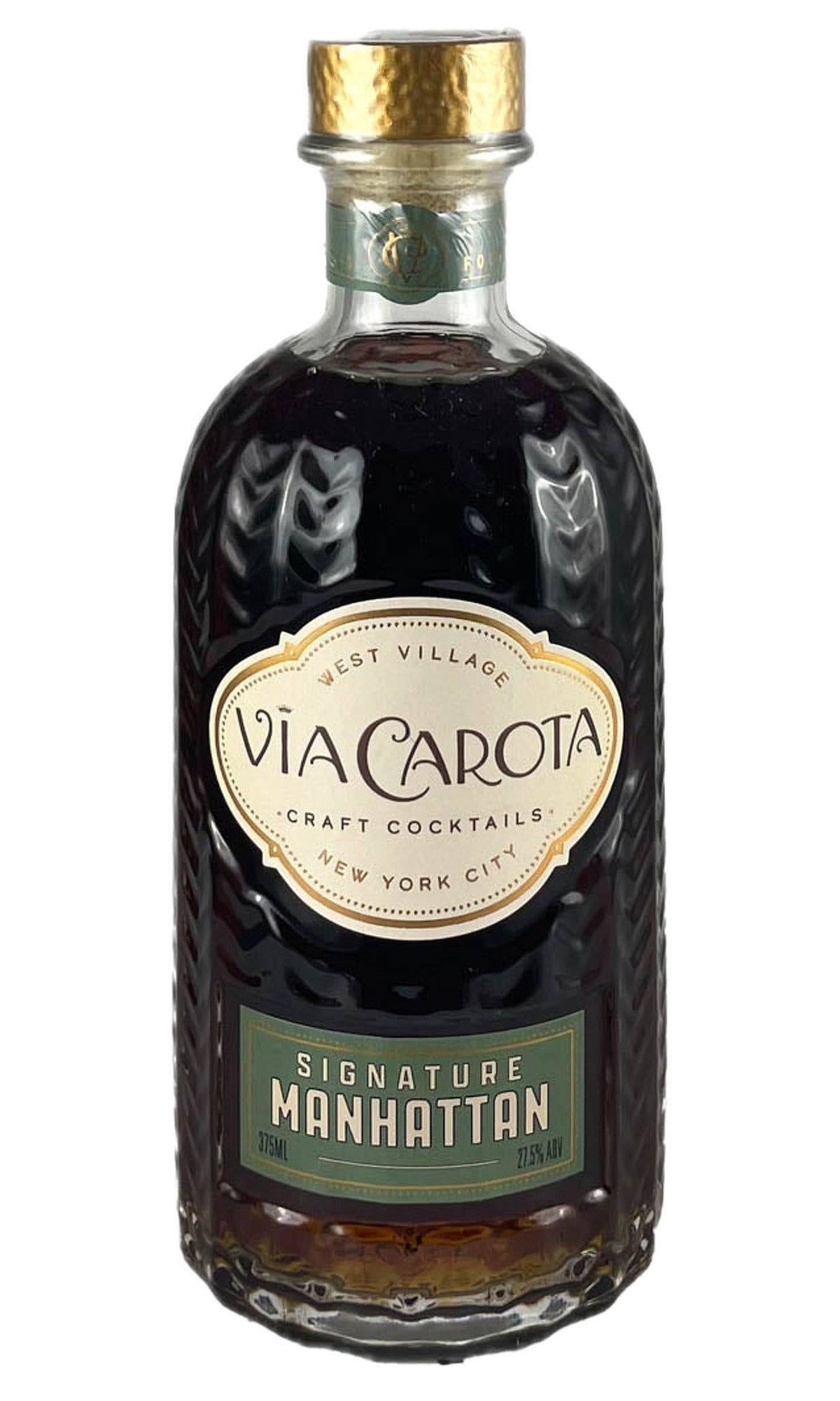 Bottle of Via Carota Ready-to-Drink Cocktails, Manhattan, NV (375ml) - Spirit - Flatiron Wines & Spirits - New York
