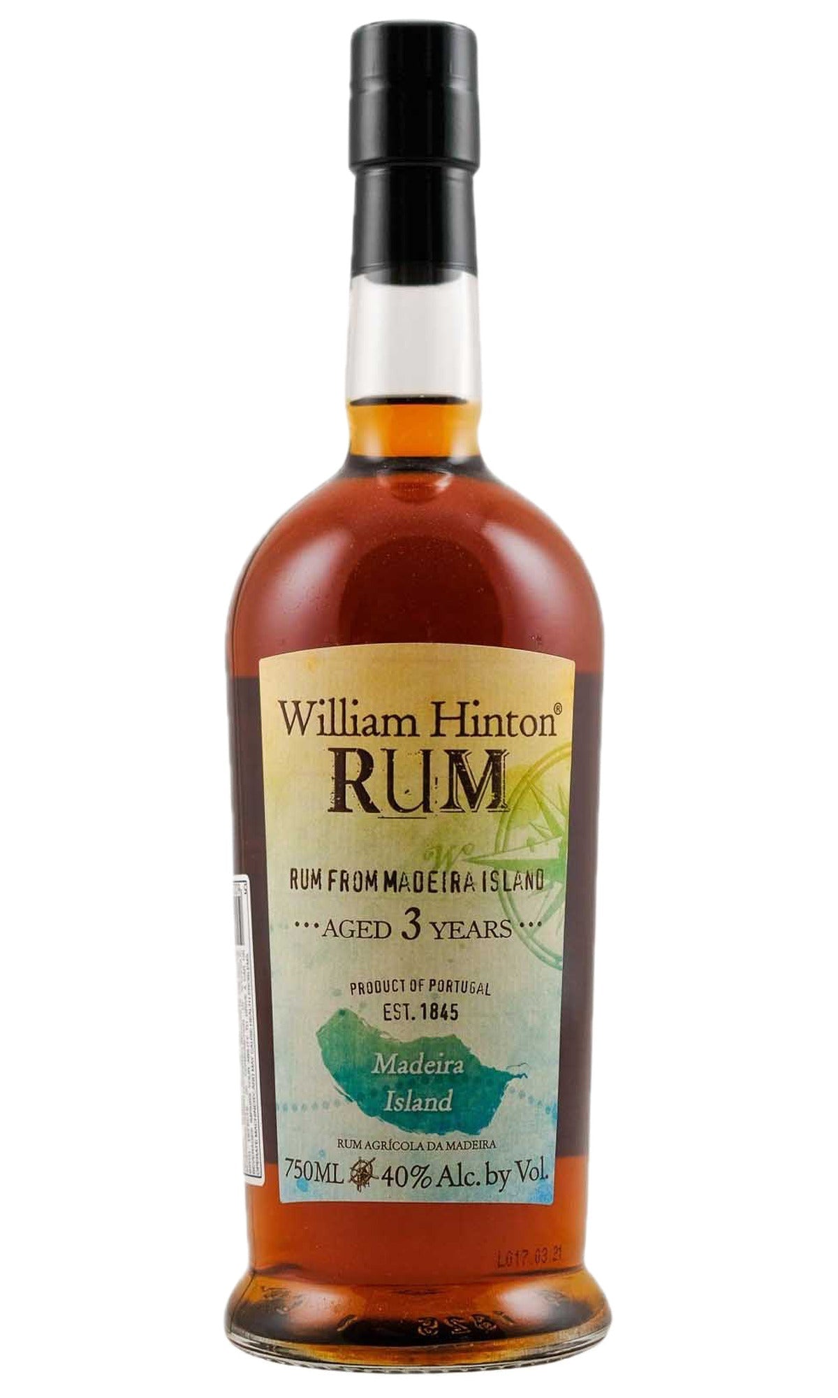 Bottle of William Hinton Rum, 3 Years Old Rum Agricola Da Madeira, NV - Spirit - Flatiron Wines & Spirits - New York