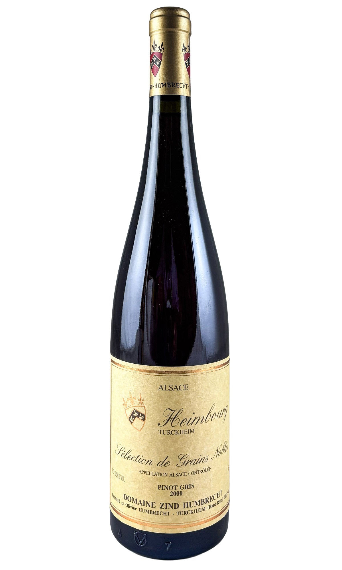 Bottle of Zind-Humbrecht, Pinot Gris "Heimbourg" Selection de Grains Nobles, 2000 - Dessert Wine - Flatiron Wines & Spirits - New York