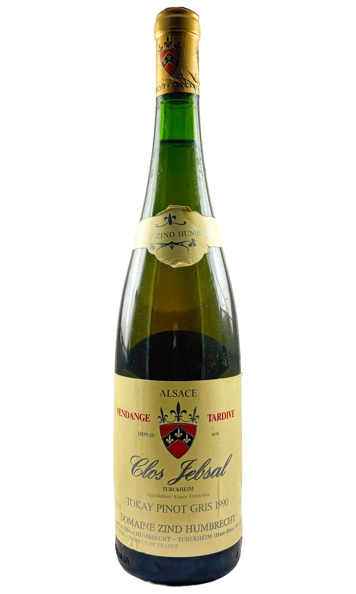 Bottle of Zind-Humbrecht, Tokay Pinot Gris Vendange Tardive Clos Jebsal, 1990 - White Wine - Flatiron Wines & Spirits - New York