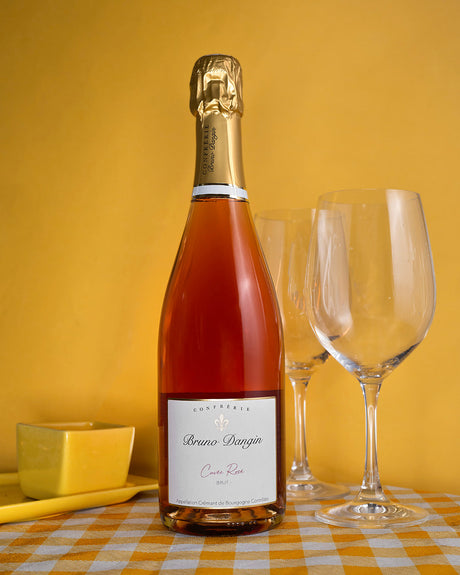 Stylized image of Domaine Bruno Dangin, Cremant de Bourgogne Brut Rose, NV