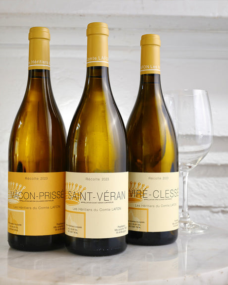 Stylized image of Lafon Heritiers bottles