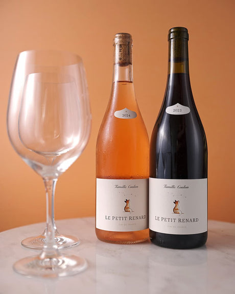 Stylized image of Petit Renard bottles