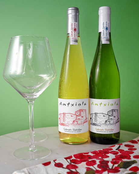 Stylized image of Antxiola bottles