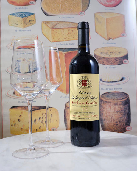 Stylized image of Chateau Belregard-Figeac (Vignobles Pueyo), Saint-Emilion Grand Cru Classe, 2018