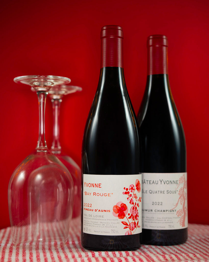 Stylized image of Chateau Vyonne bottles