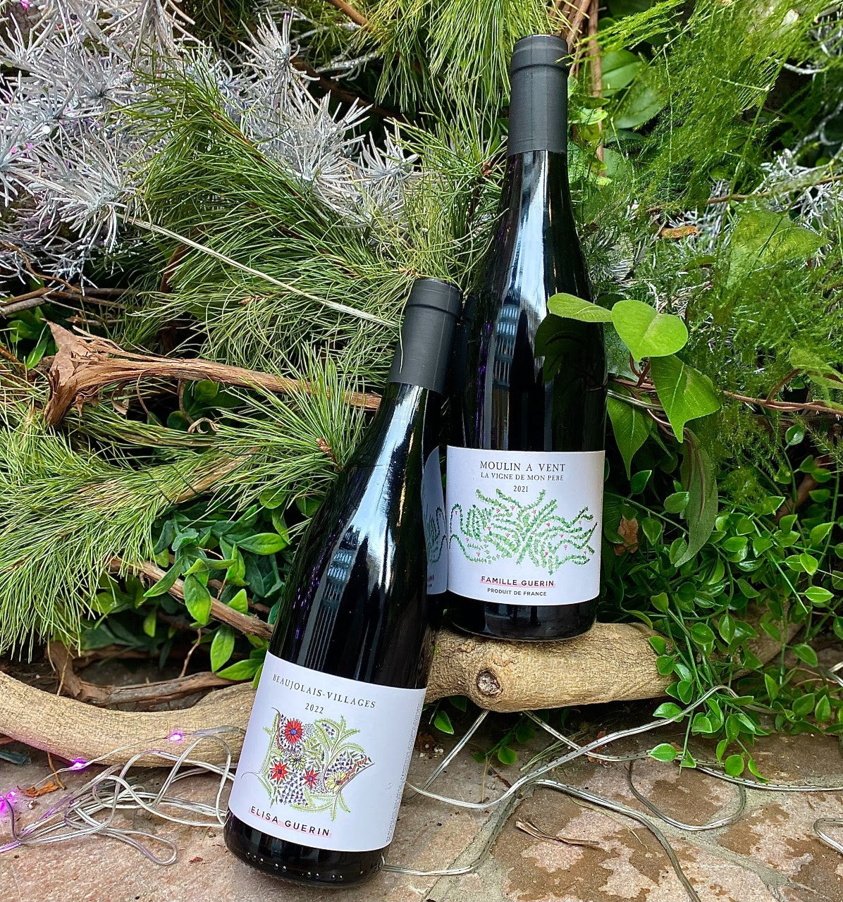 Stylized image of Guerin bottles