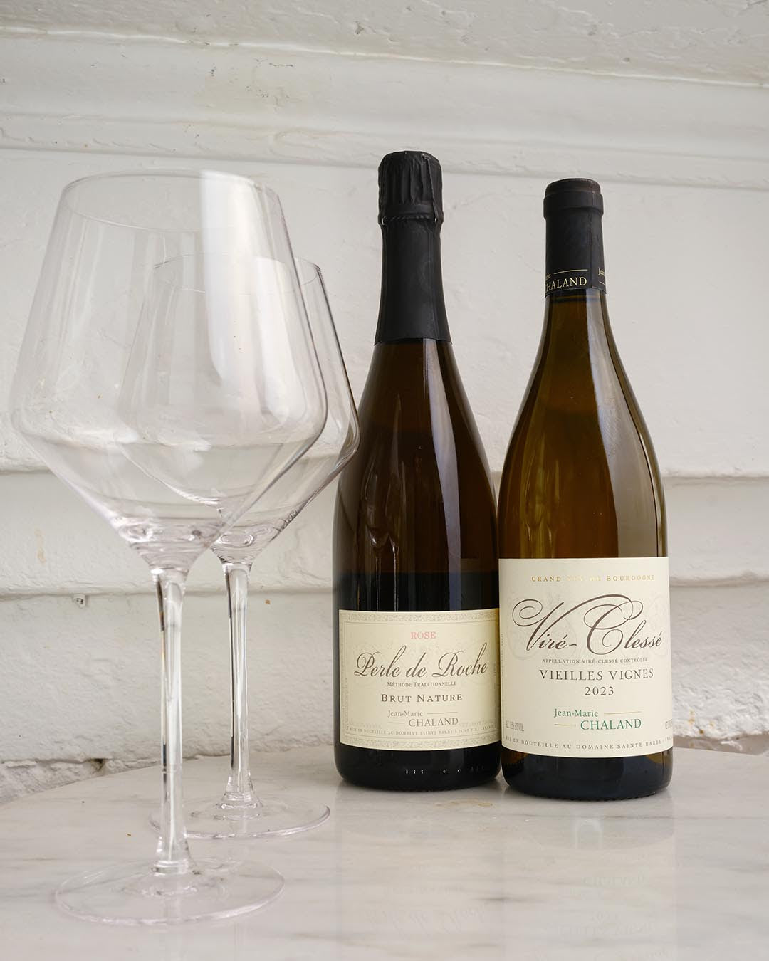 Stylized image of Jean-Marie Chaland bottles