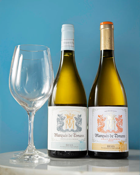 Stylized image of Marques de Tomares bottles