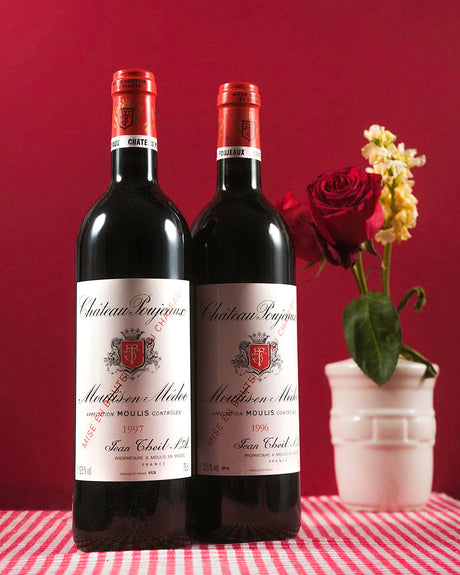 Stylzed image of Chateau Poujeaux Bottles