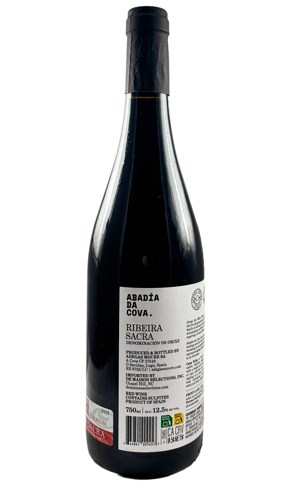 Bottle of Abadia Da Cova, Cepa Vella, 2025 - Red Wine - Flatiron Wines & Spirits - New York