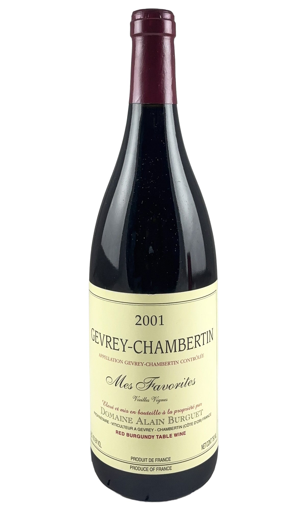 Bottle of Alain Burguet, Gevrey-Chambertin Mes Favorites, 2001 - Red Wine - Flatiron Wines & Spirits - New York