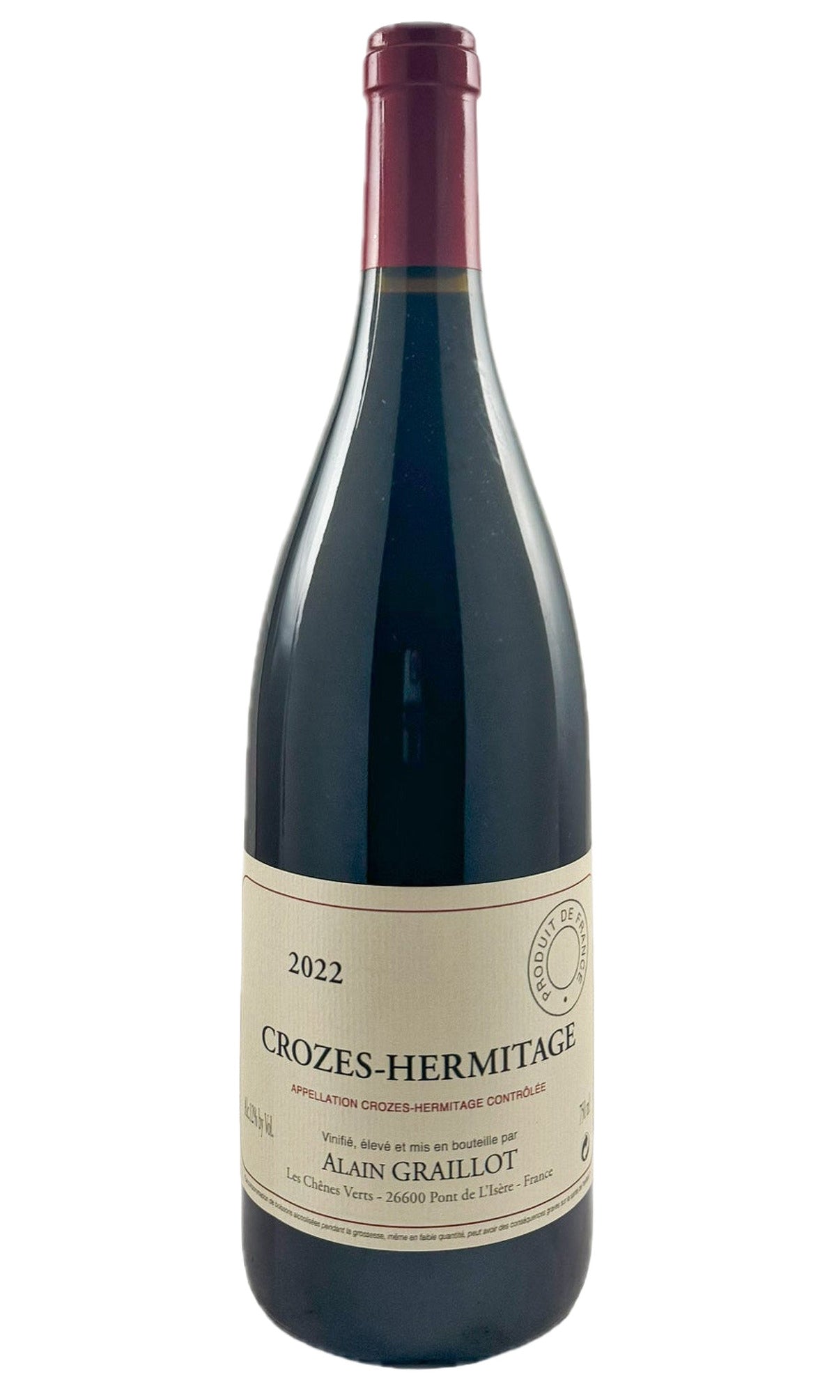 Bottle of Alain Graillot, Crozes-Hermitage, 2022 - Red Wine - Flatiron Wines & Spirits - New York