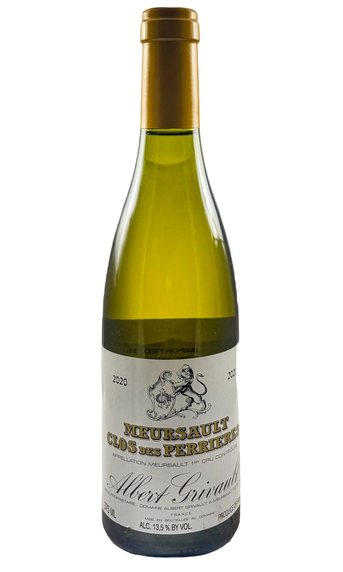 Bottle of Albert Grivault, Meursault 1er Cru Clos des Perrieres, 2020 (375ml) - White Wine - Flatiron Wines & Spirits - New York
