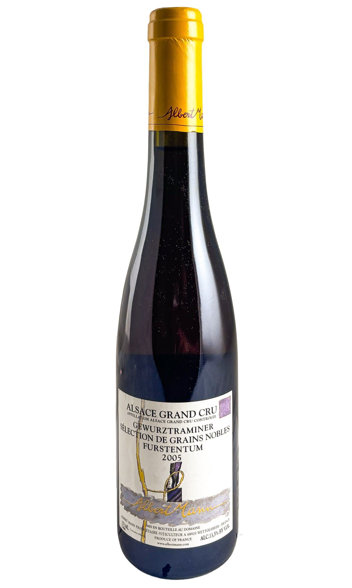 Bottle of Albert Mann, Furstentum Gewürztraminer Sélection des Grains Nobles, 2005 (375ml) - White Wine - Flatiron Wines & Spirits - New York