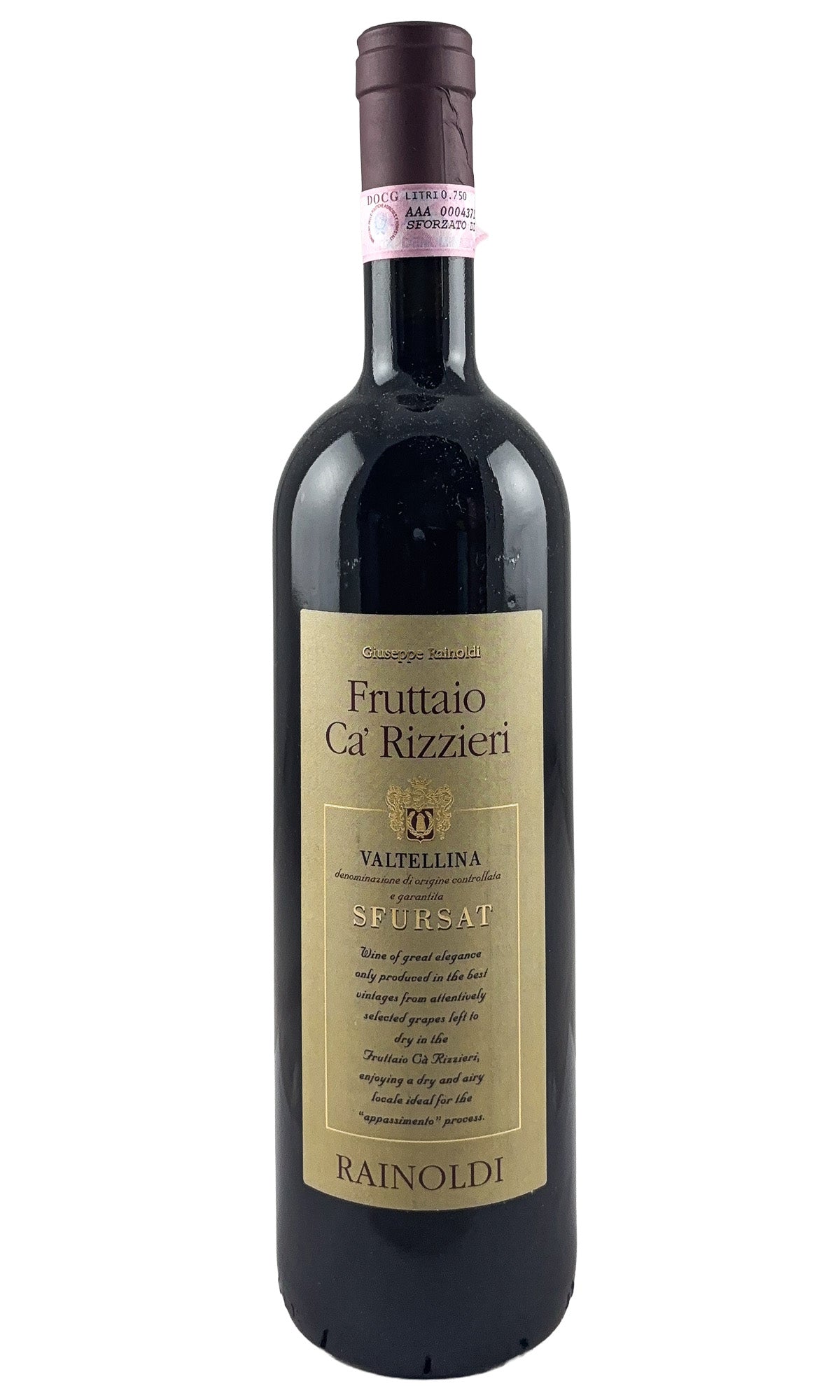 Bottle of Aldo Rainoldi Sfursat, Sforzato di Valtellina, 2006 - Red Wine - Flatiron Wines & Spirits - New York