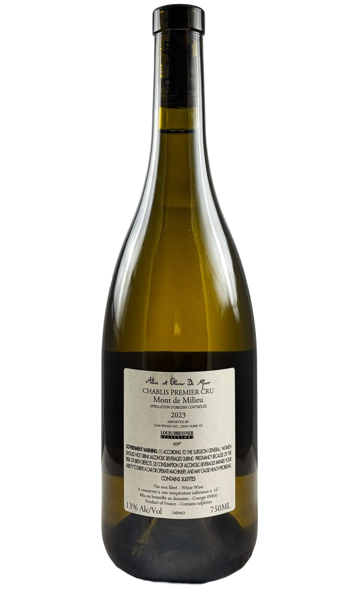 Bottle of Alice et Olivier de Moor, Chablis 1er Cru Mont de Milieu, 2023 - White Wine - Flatiron Wines & Spirits - New York