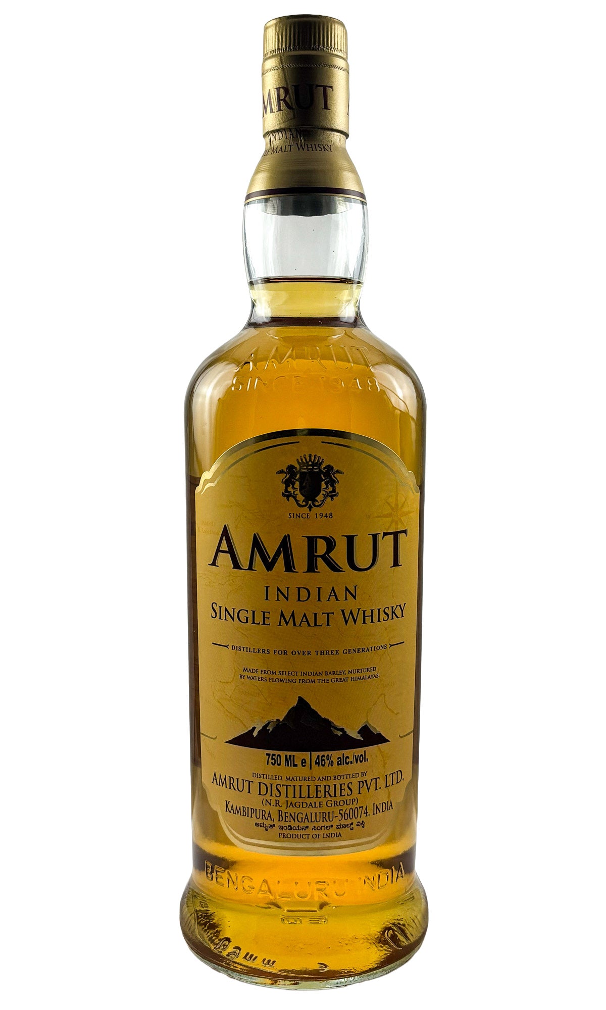 Bottle of Amrut, Single Malt Indian Whisky, 2019 - Spirit - Flatiron Wines & Spirits - New York