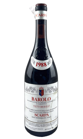 Bottle of Antica Casa Vinicola Scarpa, Barolo Tettimora, 1988 - Red Wine - Flatiron Wines & Spirits - New York