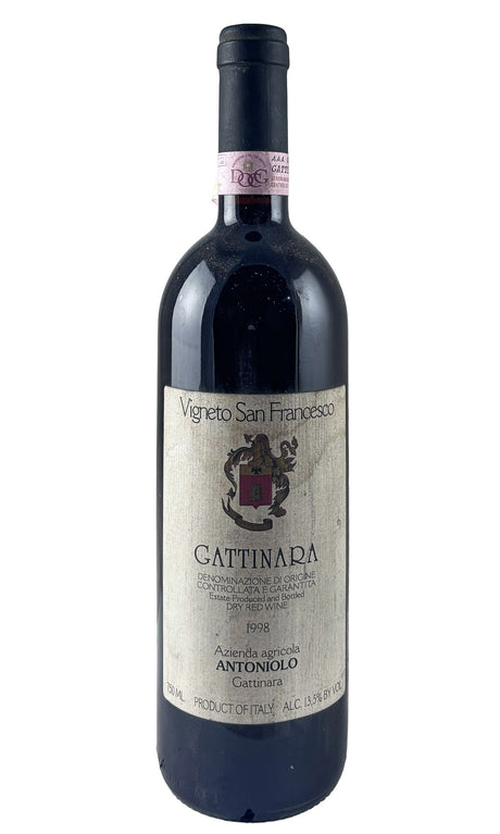 Bottle of Antoniolo, Gattinara San Francesco, 1998 (Bin soiled label) - Red Wine - Flatiron Wines & Spirits - New York
