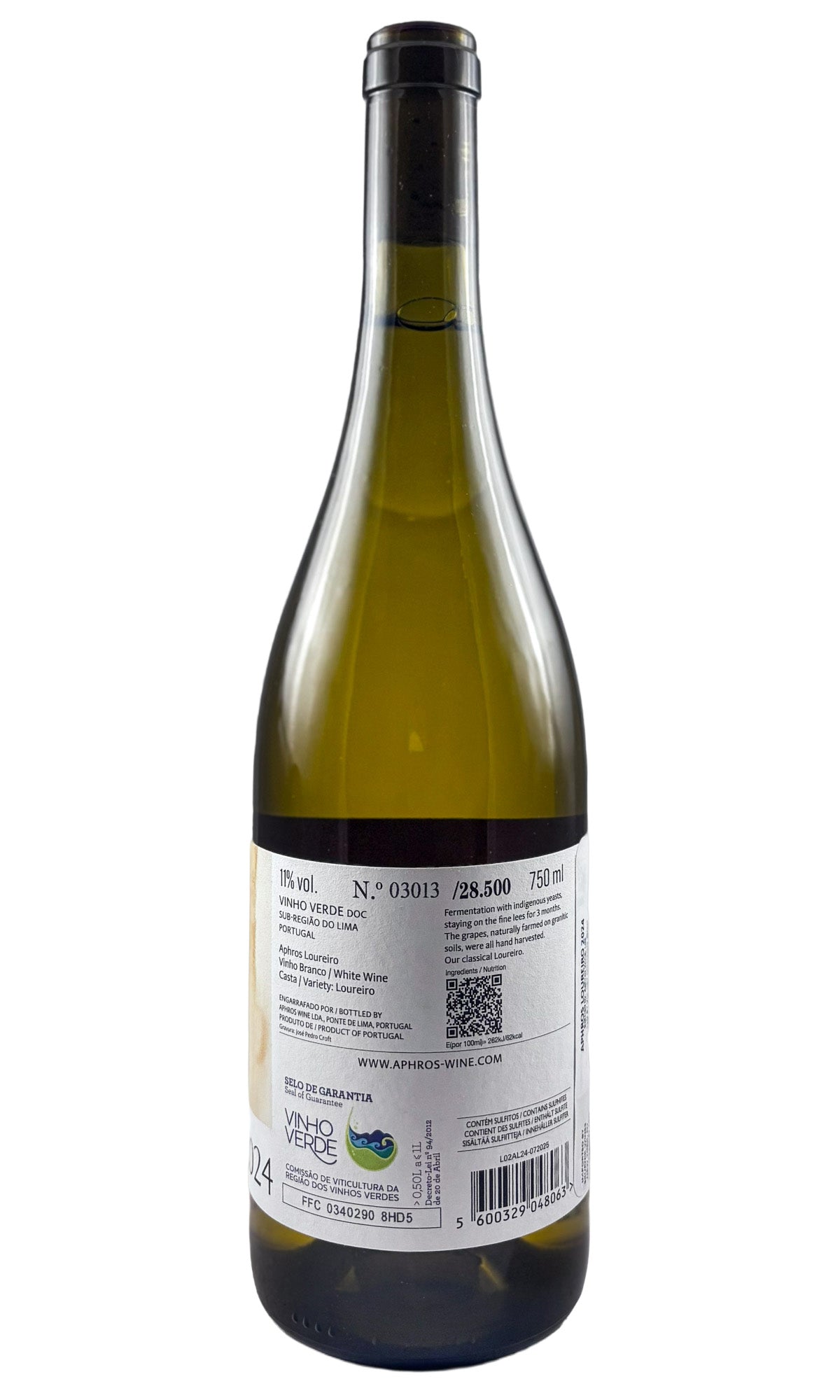 Bottle of Aphros, Vinho Verde Loureiro, 2024 - White Wine - Flatiron Wines & Spirits - New York