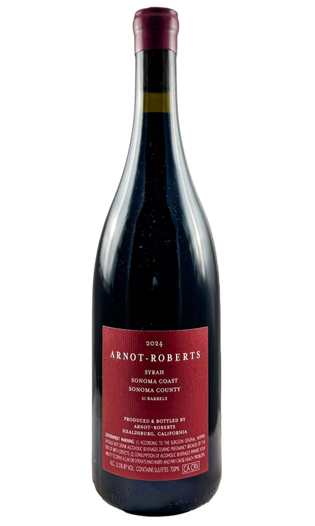 Bottle of Arnot-Roberts, Syrah Sonoma Coast, 2024 - Red Wine - Flatiron Wines & Spirits - New York