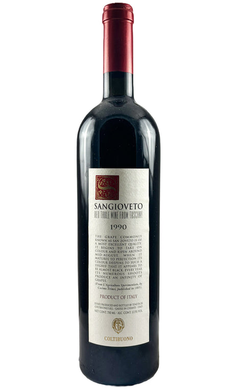 Bottle of Badia a Coltibuono, Sangioveto di Toscano IGT, 1990 - Red Wine - Flatiron Wines & Spirits - New York