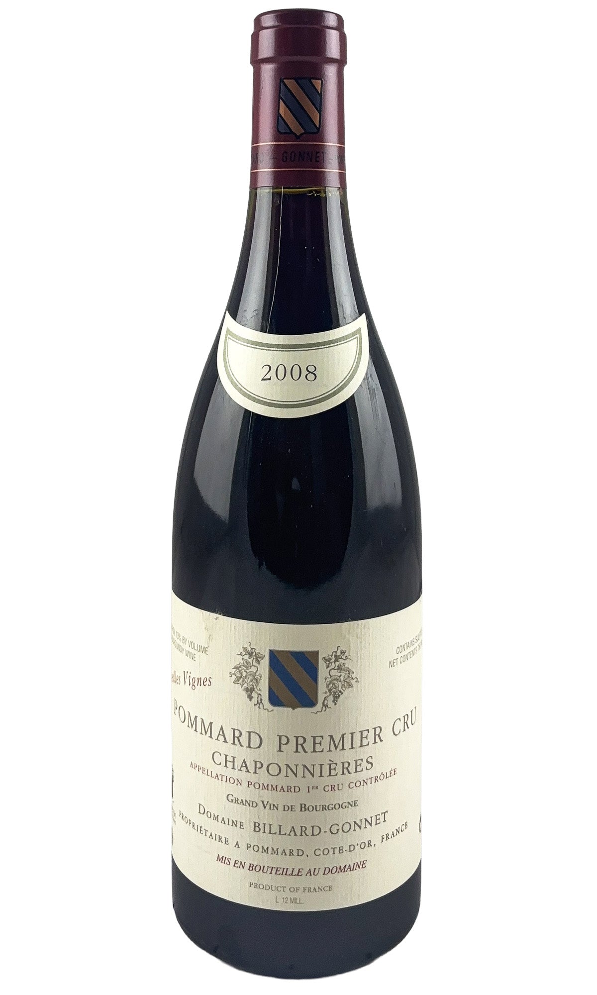 Bottle of Billard-Gonnet, Pommard 1er Chapponnieres Vieilles Vignes, 2008 - Red Wine - Flatiron Wines & Spirits - New York