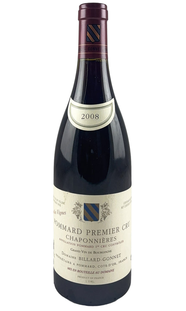 Bottle of Billard-Gonnet, Pommard 1er Chapponnieres Vieilles Vignes, 2008 - Red Wine - Flatiron Wines & Spirits - New York
