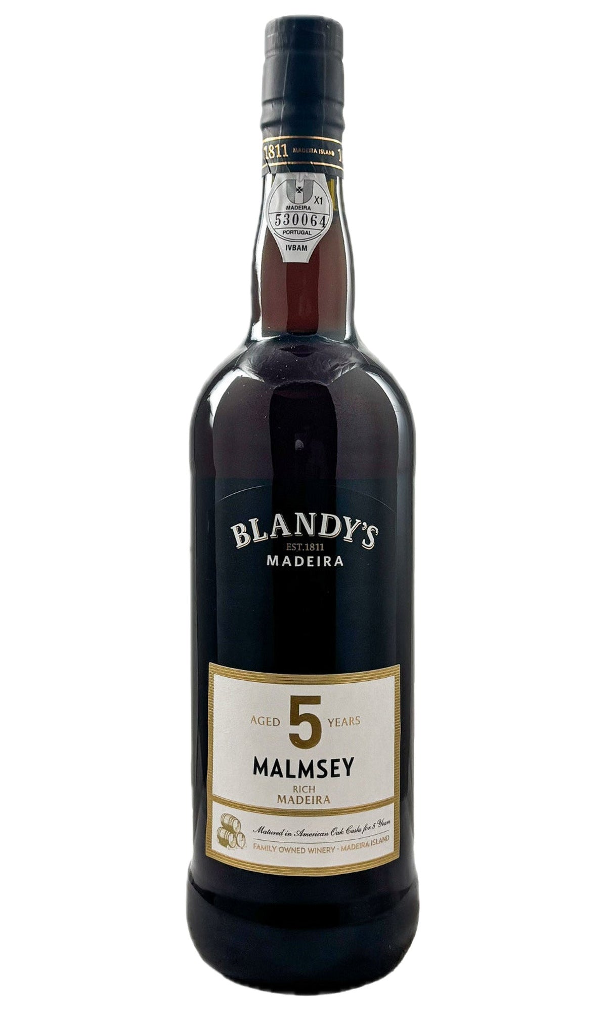 Bottle of Blandy's, 5 Year Old Rich Malmsey Madeira, NV - Fortified Wine - Flatiron Wines & Spirits - New York