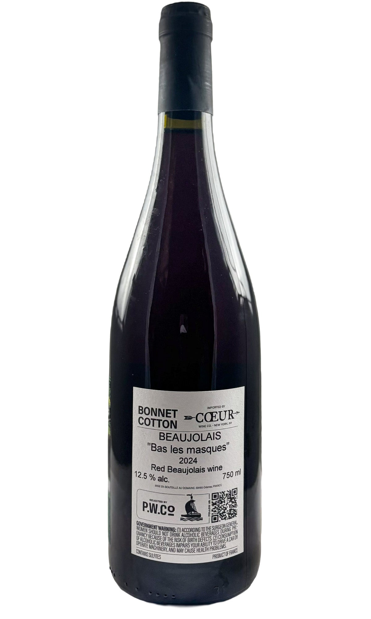 Bottle of Bonnet Cotton, Beaujolais "Bas Les Masques", 2024 - Red Wine - Flatiron Wines & Spirits - New York