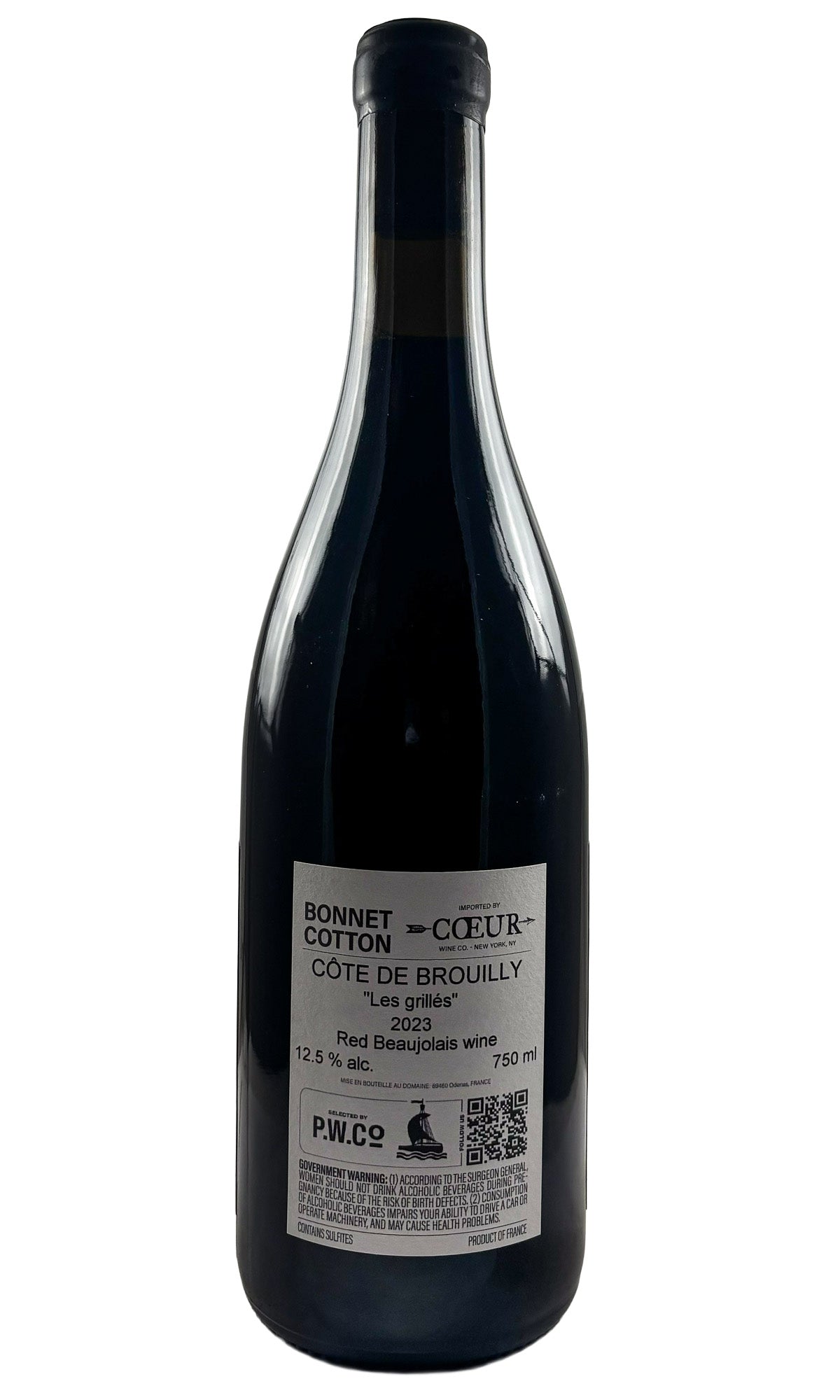 Bottle of Bonnet Cotton, Cote de Brouilly 'Les Grilles', 2023 - Red Wine - Flatiron Wines & Spirits - New York