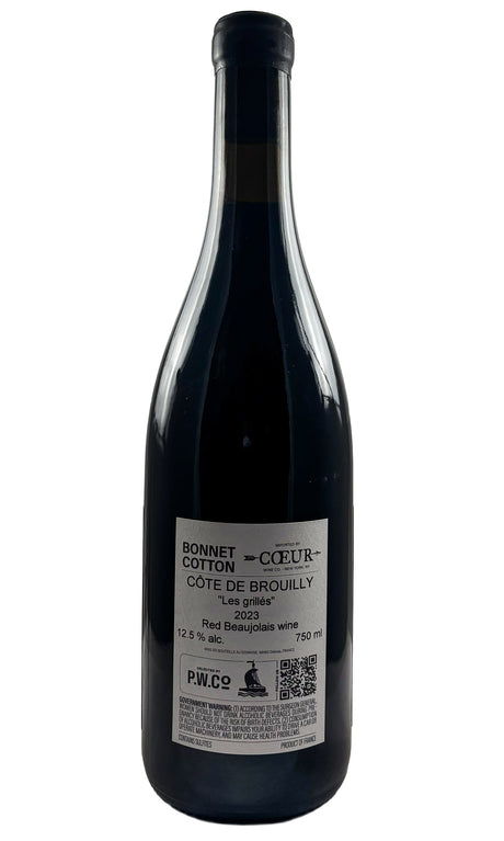 Bottle of Bonnet Cotton, Cote de Brouilly 'Les Grilles', 2023 - Red Wine - Flatiron Wines & Spirits - New York