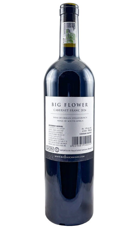 Bottle of Botanica, Cabernet Franc Big Flower Stellenbosch, 2024 - Red Wine - Flatiron Wines & Spirits - New York