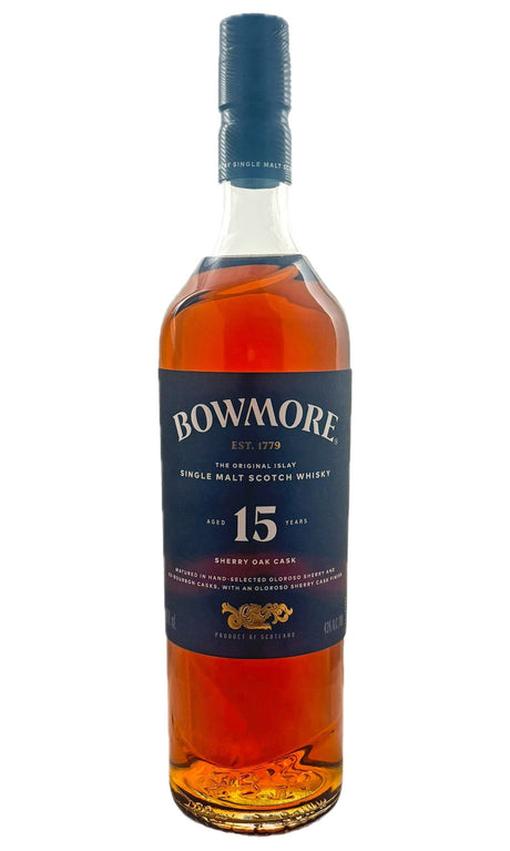 Bottle of Bowmore, 15 Year Sherry Oak Cask Single Malt Scotch - Spirit - Flatiron Wines & Spirits - New York