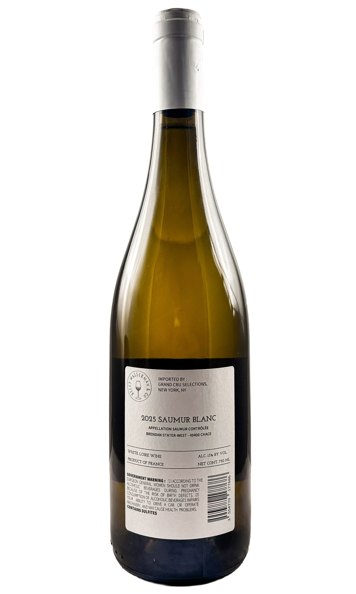 Bottle of Brendan Stater-West, Saumur Blanc, 2025 - White Wine - Flatiron Wines & Spirits - New York