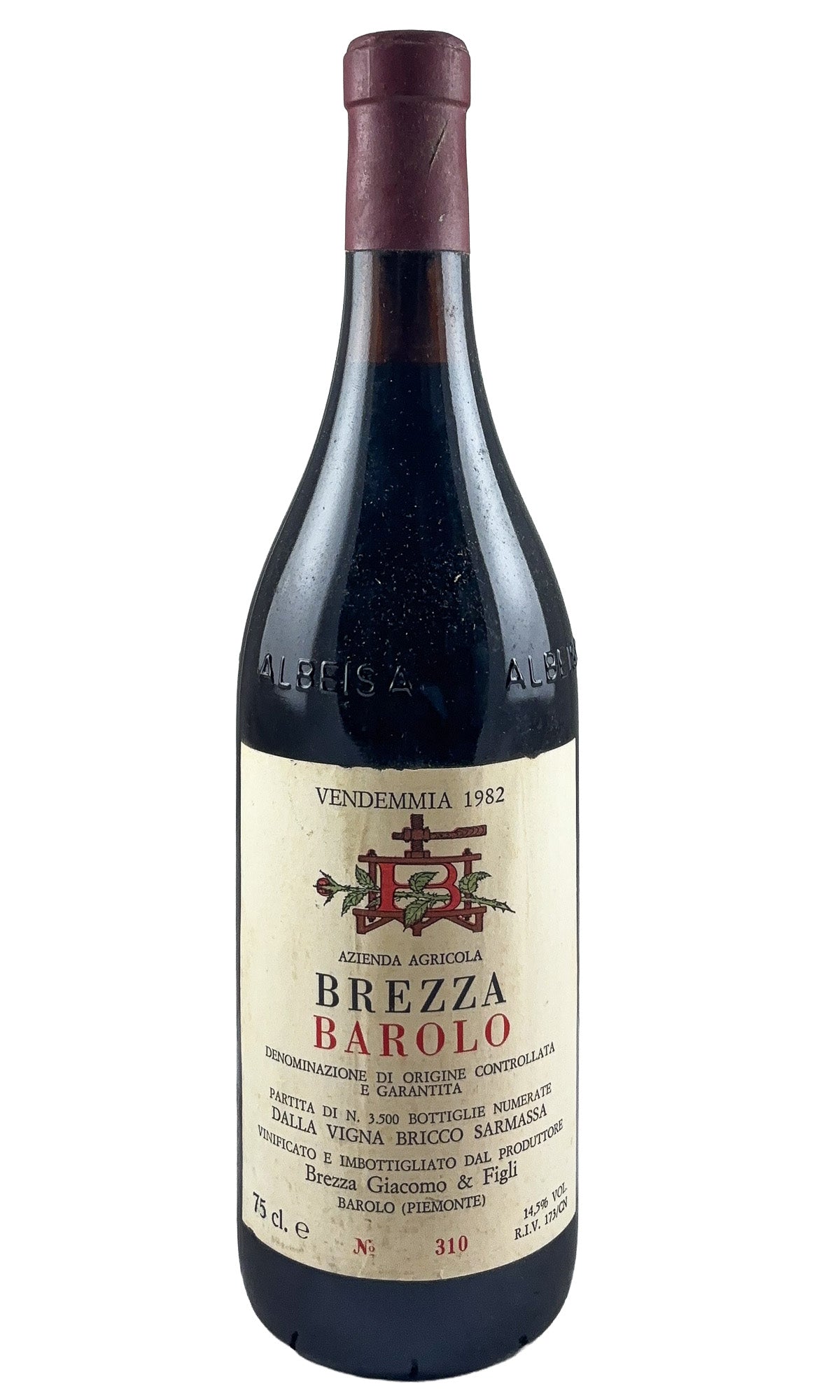 Bottle of Brezza, Barolo Bricco Sarmassa, 1982 - Red Wine - Flatiron Wines & Spirits - New York