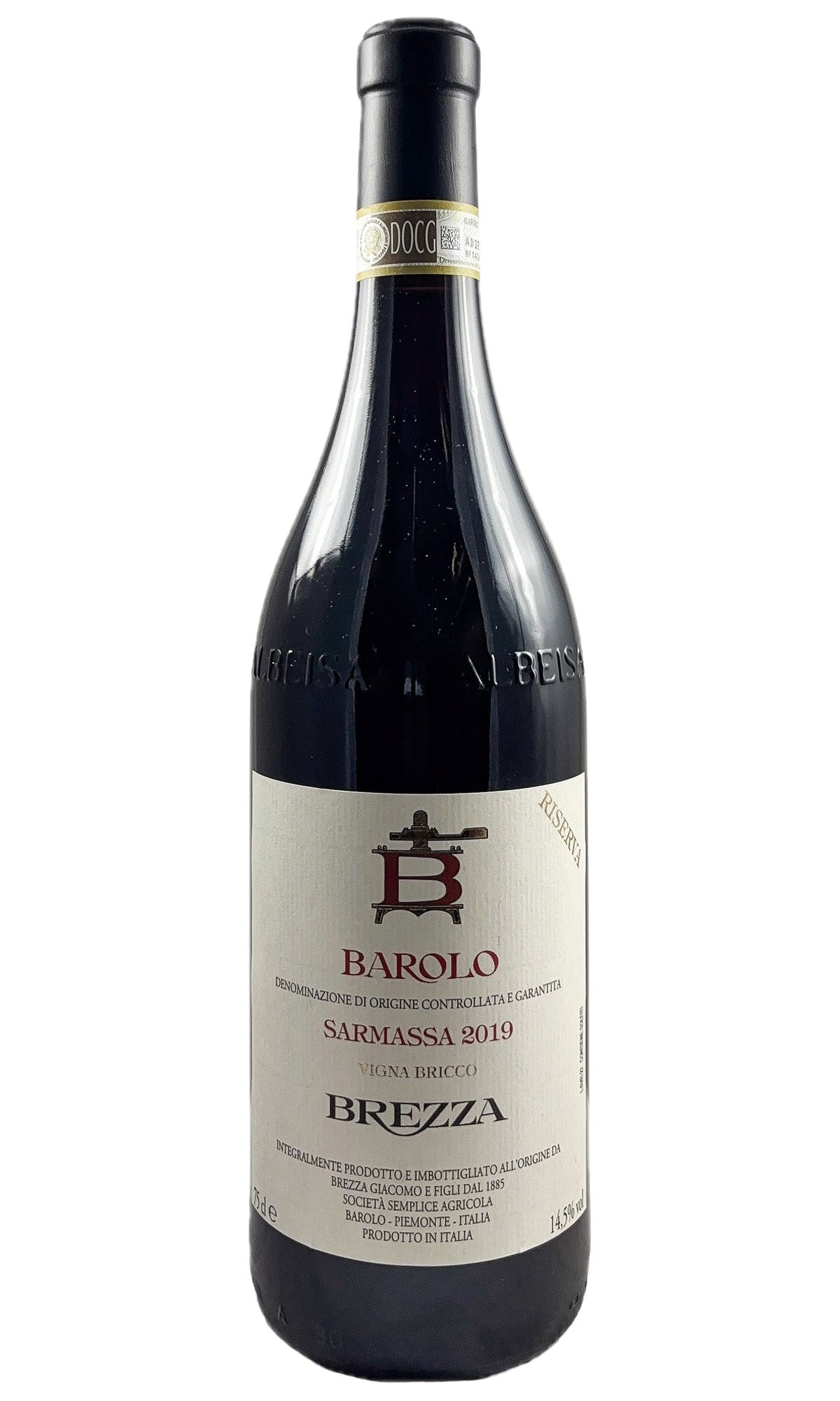 Bottle of Brezza, Barolo Riserva Sarmassa Vigna Bricco, 2019 - Red Wine - Flatiron Wines & Spirits - New York