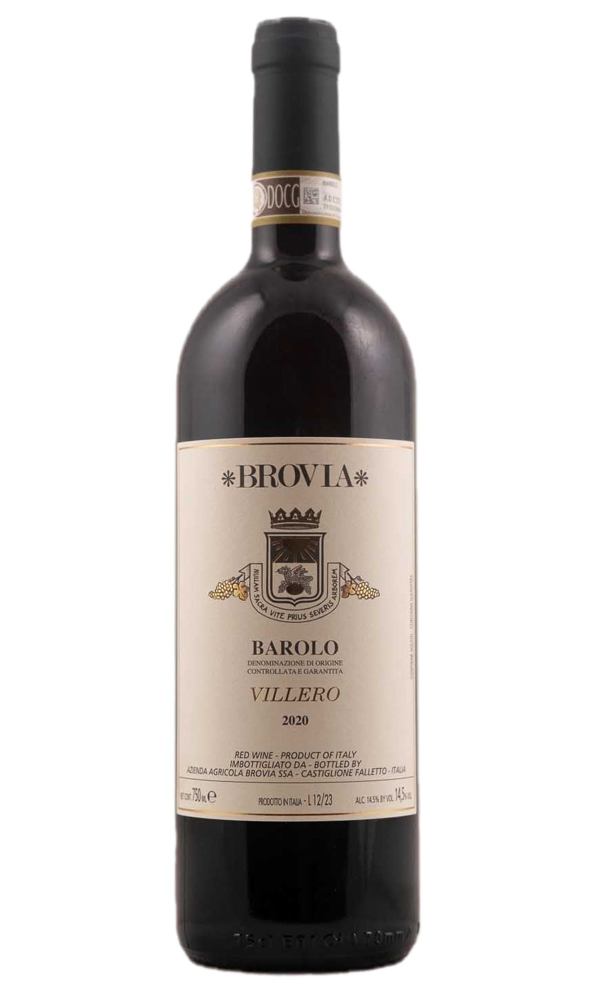 Bottle of Brovia, Barolo Villero, 2020 - Red Wine - Flatiron Wines & Spirits - New York