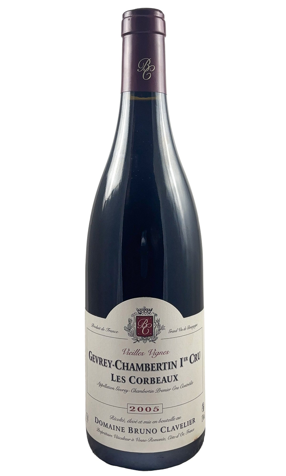 Bottle of Bruno Clavelier, Gevrey-Chambertin 1er Cru Les Corbeaux, 2005 - Red Wine - Flatiron Wines & Spirits - New York