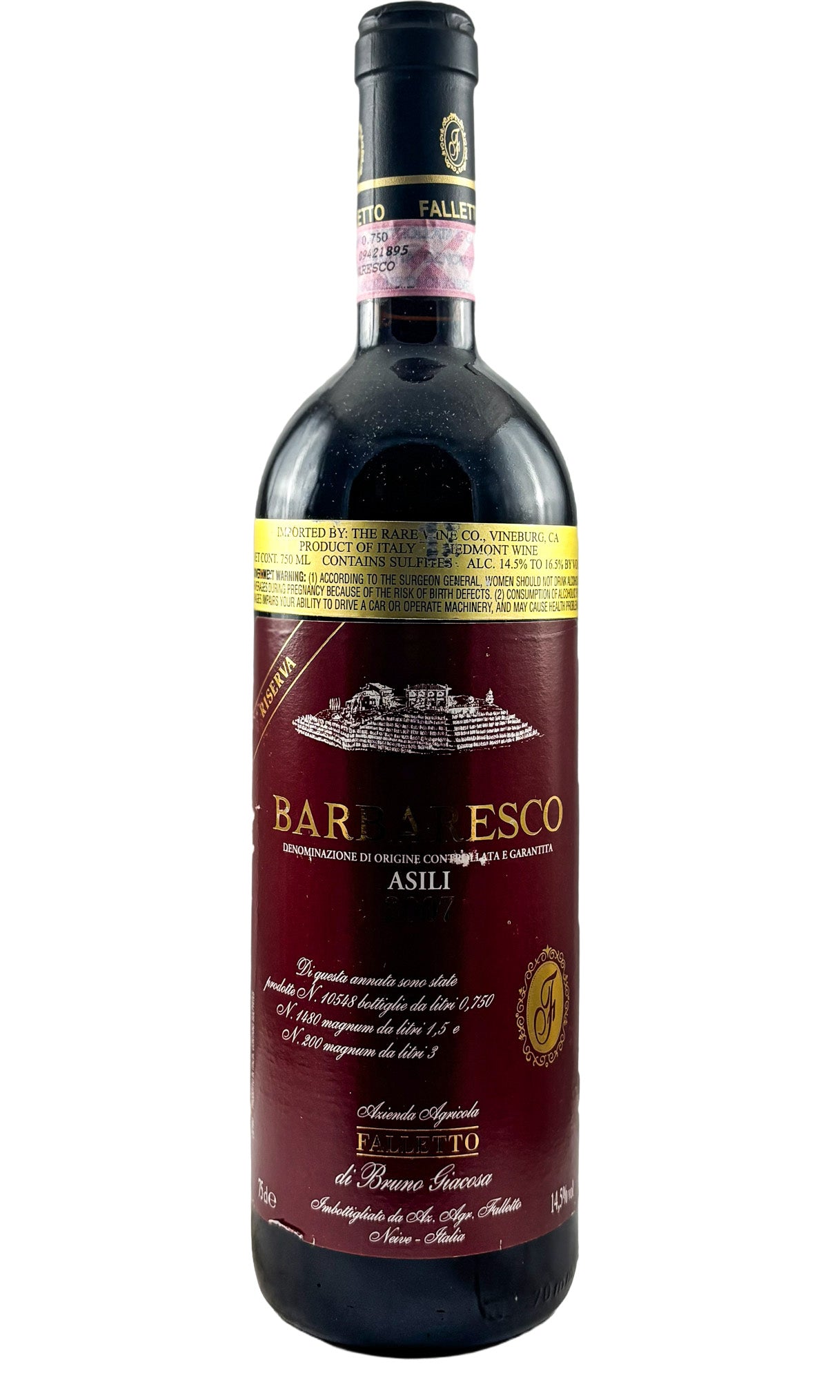 Bottle of Bruno Giacosa, Barbaresco Asili Riserva Red Label, 2007 - Red Wine - Flatiron Wines & Spirits - New York