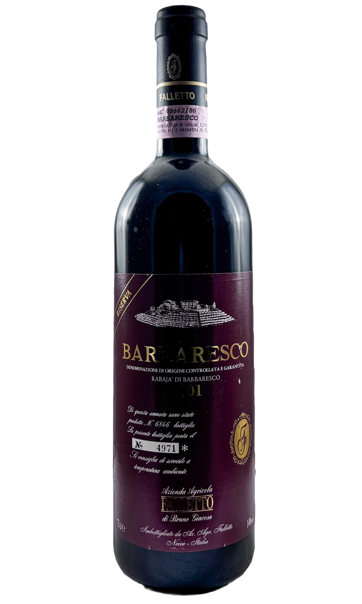 Bottle of Bruno Giacosa, Barbaresco Riserva Rabaja (red label), 2001 - Red Wine - Flatiron Wines & Spirits - New York